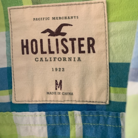 Hollister Long Sleeve Bright Plaid Button Down Dress Shirt - Picture 6 of 9